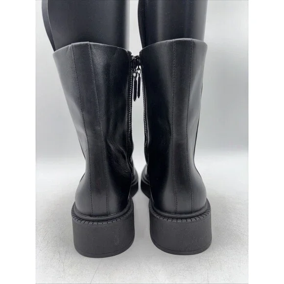 Vince Women's Black Kady Leather Low Ankle Booties Shoes Size 9 M - Picture 4 of 6